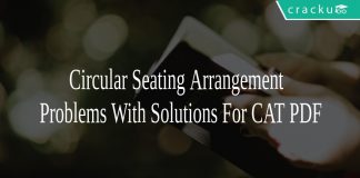 Circular Seating Arrangement Problems With Solutions For CAT PDF