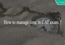 How to manage time in CAT exam ?