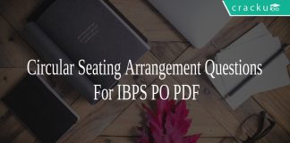 Circular Seating Arrangement Questions For IBPS PO PDF