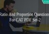 Ratio And Proportion Questions For CAT PDF Set-2