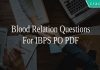 Blood Relation Questions For IBPS PO PDF