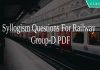 Syllogism Questions For Railway Group-D PDF