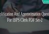 Simplification And Approximation Questions For IBPS Clerk PDF Set-2