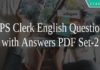 IBPS Clerk English Questions with Answers PDF Set-2