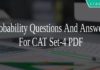 Probability Questions And Answers For CAT Set-4 PDF