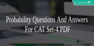 Probability Questions And Answers For CAT Set-4 PDF