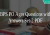 IBPS PO Ages Questions with Answers Set-2 PDF