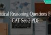 Critical Reasoning Questions for CAT Set-2 PDF