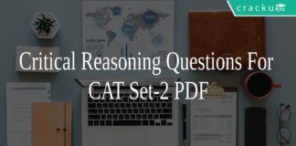Critical Reasoning Questions for CAT Set-2 PDF