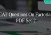 CAT Questions On Factorial PDF Set-2