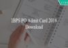IBPS PO Admit Card Download Prelims 2018