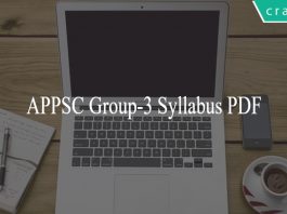 APPSC Group-3 Syllabus PDF