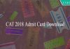 CAT 2018 admit card download