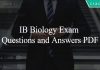 IB Biology Exam Questions and Answers PDF