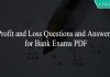 Profit and Loss Questions and Answers for Bank Exams PDF