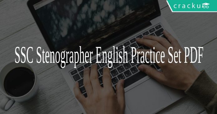 SSC Stenographer English Practice Set PDF