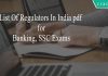 List Of Regulators In India