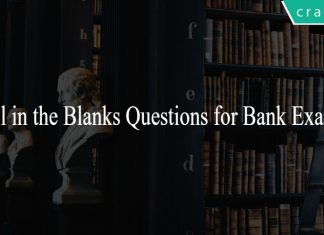 Fill in the Blanks Questions for Bank Exams