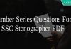 Number Series Questions For SSC Stenographer PDF