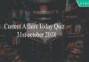 Current Affairs Today Quiz 31st october 2018