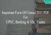Important Facts Of Census 2011 PDF