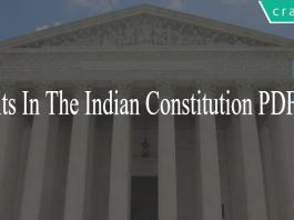 Writs In The Indian Constitution PDF
