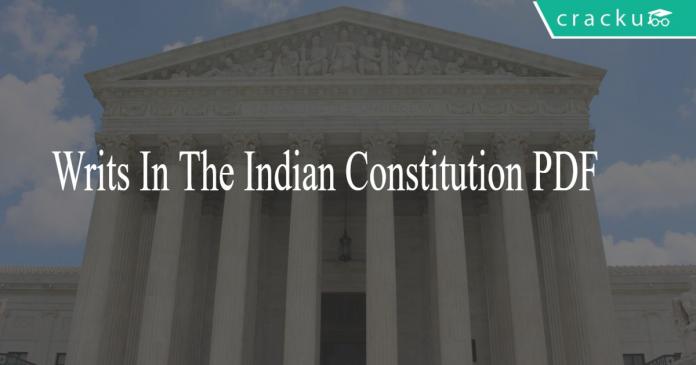 Writs In The Indian Constitution PDF