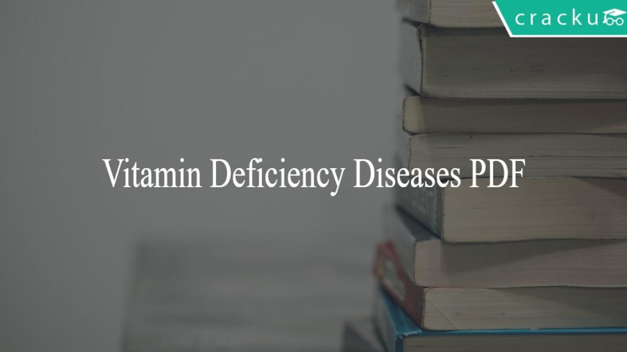 Vitamin Deficiency Diseases Chart Pdf