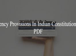 Emergency Provisions In Indian Constitution Notes PDF