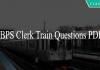 IBPS Clerk Train Questions PDF