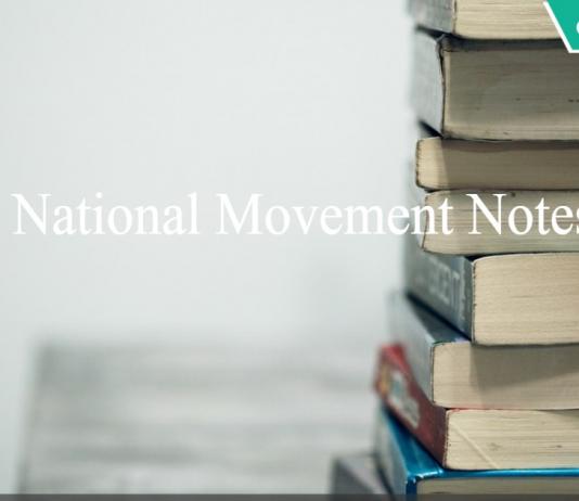 Indian National Movement Notes PDF