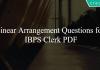 Linear Arrangement Questions for IBPS Clerk PDF