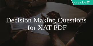 Decision Making Questions for XAT PDF