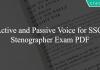 Active and Passive Voice for SSC Stenographer Exam PDF