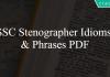 SSC Stenographer Idioms and Phrases PDF