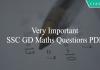 SSC GD Maths Questions PDF