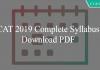 CAT Syllabus 2019