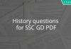 History questions for SSC GD PDF
