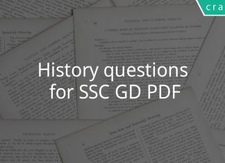 History questions for SSC GD PDF