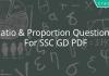 Ratio & Proportion Questions For SSC GD PDF