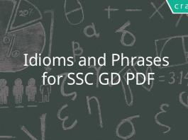 idioms and phrases for ssc gd pdf