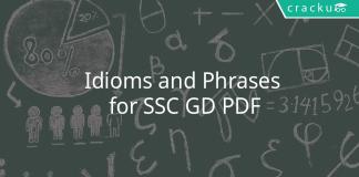 idioms and phrases for ssc gd pdf