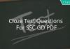 cloze test questions for ssc gd pdf