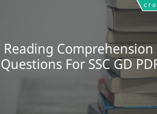 reading comprehension questions for ssc gd pdf