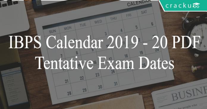 ibps 2019 calendar