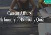 Current Affairs 17th January 2019 Today Quiz