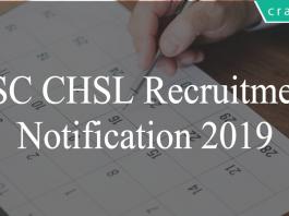 SSC CHSL 2019 Notification
