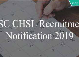 SSC CHSL 2019 Notification