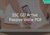 SSC GD Active Passive Voice
