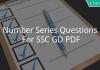 Number Series Questions For SSC GD PDF